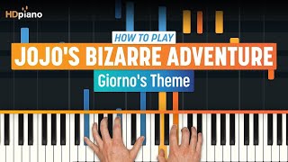 How to Play quotGiornos Themequot JoJos Bizarre Adventure  HDpiano Piano Tutorial [upl. by Donalt]