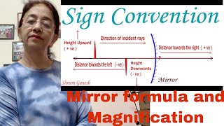 Sign conventionspherical mirrorsMirror formulaMagnificationclass XChapter 10light [upl. by Yorke]