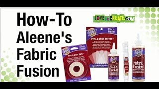 HowTo Aleenes Fabric Fusion Permanent Fabric Adhesive [upl. by Hanah]