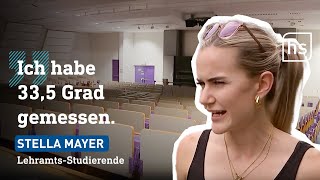 Hitze im Hörsaal Studierende regen sich über Prüfungsbedingungen auf  hessenschau [upl. by Eibmab]