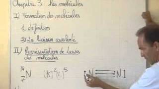 cours seconde  chimie ch3  représentation de lewis de N2 [upl. by Eenor]