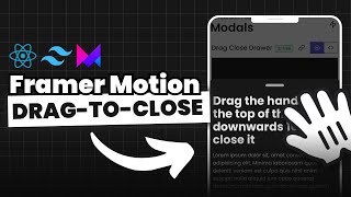 Build a DragtoClose Modal with React and Framer Motion [upl. by Ellmyer]