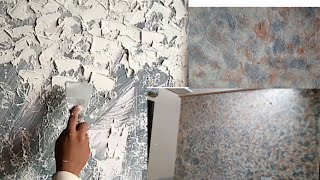 interior design  acrylic putty texture  भाग 1 [upl. by Ranitta]