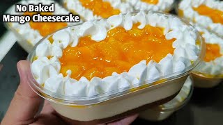 No Baked Mango Cheesecake Madiskarteng Nanay by mhelchoice [upl. by Mattland660]