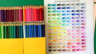 120 Crayola Colored Pencils Color Swatches [upl. by Ahsahtan]