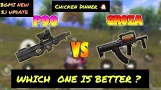 BGMI NEW GUN P90 VS GROZA  BEST SMG TILL DATE  BGMI NEW 31 UPDATE  P90 GAMEPLAY gaming bgmi [upl. by Teryn]