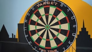 Target Pro Tour Dartboard 14 Dart Leg HD [upl. by Thomasa]