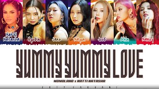 MOMOLAND X NATTI NATASHA  Yummy Yummy Love Lyrics Color CodedHanEng [upl. by Thanh]