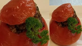 HOW TO MAKE STUFFED TOMATOES TOMATES FARCIES DUXELLES RECIPESSTUFFED TOMATOES RECIPELIVEFARCIES [upl. by Brom132]