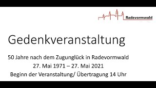 Gedenkfeier 50 Jahre nach dem Zugunglück am 27 Mai 1971 [upl. by Slinkman]