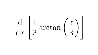 Derivative of 13arctanx3 [upl. by Ylrae480]