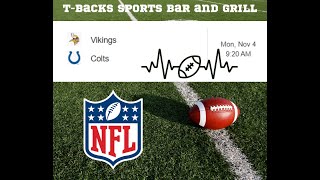 TBacks Sports Bar and Grill Sports Schedule and quesadilla special for Monday Nov 04 2024 [upl. by Nilyram756]