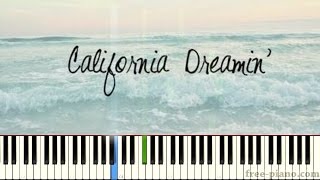 Sia  California Dreamin accompaniment  Piano Tutorial [upl. by Buffy]