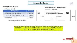 Comptabilisation des emballages  Les achats [upl. by Elwaine]