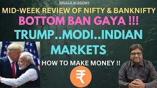 Nifty amp Banknifty Strategy prediction I Trump amp Modi I BOTTOM  Stock Market I Brullsacademy [upl. by Ecilahc]