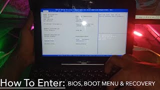 Asus Transformer Book T100  How To Enter Bios Boot Menu Recovery Key [upl. by Imled]