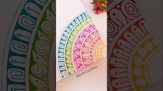 Draw an Easy Mandala with me 🌈🎨 art shorts drawing mandala colors aesthetic zentangle doodle [upl. by Ralat]