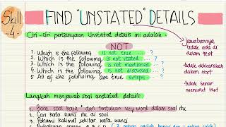 TPA Class  Reading Skill 4 Find Unstated Detail [upl. by Kati381]