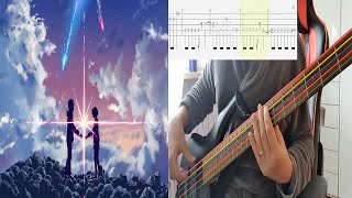 Radwimps  Zenzenzense  Bass Cover With Tab [upl. by Conrad]