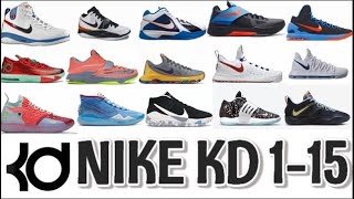 Nike KD 115  Kevin Durant Shoes From 1 to 15 [upl. by Sorenson]