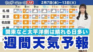 【週間天気予報】関東など太平洋側は晴れる日多い この時期らしい寒さ続く [upl. by Aynam]