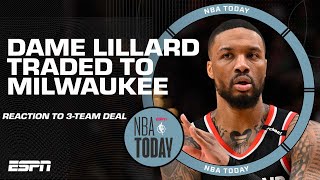 Damian Lillard traded to the Bucks 👀 NBA Today reacts to the 3team megadeal [upl. by Aoket961]