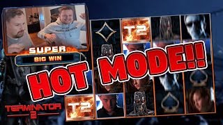 MEGA BIG WIN on Terminator 2  HOT MODE  Microgaming Slot  From Live Stream [upl. by Norved]