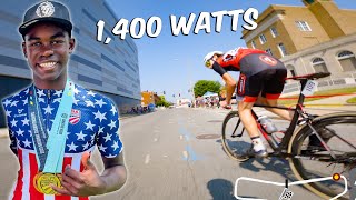 Watch this 13 year old DESTROY Criterium National Championships [upl. by Suoivatnod369]