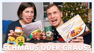 WIR TESTEN LIVE FERTIGGERICHTE FÜR WEIHNACHTEN  Tiefkühl WeihnachtsMenüs und Dosenfleisch  EXTREM [upl. by Lrac42]