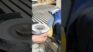 use a grinder to straighten the sharpening disk [upl. by Shulamith]