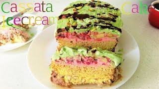 How To Make Cassata Ice cream Cake  Easy Dessert Recipe [upl. by Ynnol438]