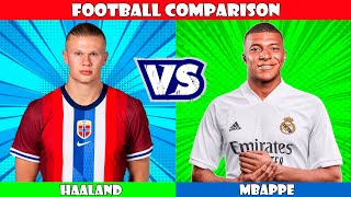 COMPARISON Erling Haaland VS Kylian Mbappé [upl. by Meerak]