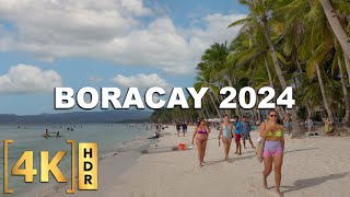 2024 Full Walking Tour of BORACAY Island The Philippines BEST White Beach  Station 1 to 3 [upl. by Bohs]