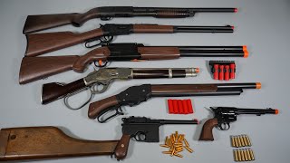 Wild West Cowboy Toy Gun Collection  Shell Ejecting Type  Winchester rifle Shot Gun  SAA Pistol [upl. by Akilegna902]