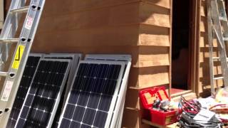 Off Grid Cabin Solar Installation  Part 1 [upl. by Ankeny]