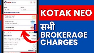 Kotak Neo Brokerage Charges Explained Kotak Neo FampO Brokerage Charges 2024 [upl. by Egidius]