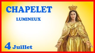 CHAPELET 🙏 Jeudi 4 Juillet  Mystères Lumineux [upl. by Tamaru697]