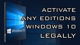 Activate Windows 10 Without A Program Legally [upl. by Sedlik]