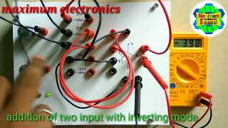 To study of operatinal amplifierop amp as adder [upl. by Rednas589]