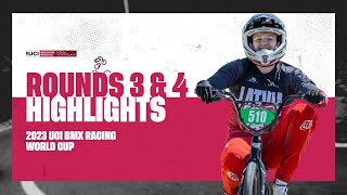 Papendal  Rounds 3 amp 4 Highlights  2023 UCI BMX Racing World Cup [upl. by Calendre]