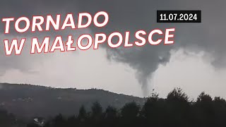 🌪️TRĄBA POWIETRZNA W MAŁOPOLSCE  11072024 [upl. by Trygve]