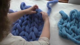 How to Arm Knit With Merino Wool Tutorial [upl. by Elysee]