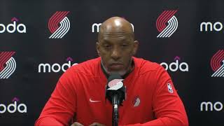 Chauncey Billups PostGame Interview  Portland Trail Blazers vs Memphis Grizzlies [upl. by Compton]