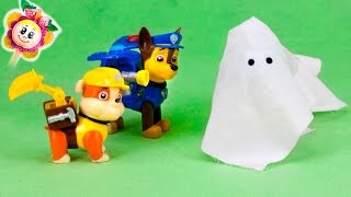 La PATRULLA CANINA y PEPPA PIG 😱 la caza del FANTASMA Marshal sonámbulo con disfraz de Halloween [upl. by Knowles]