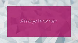 Amaya Kramer  appearance [upl. by Neyut814]