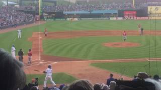 Kevin Millar Saint Paul Saints Homerun vs Winnipeg Goldeyes 62417 [upl. by Hinkel]