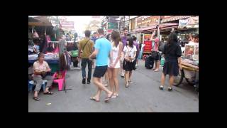 Khao San road  Afternoon Walk  Bangkok Thailand [upl. by Atinek]