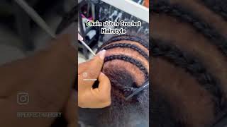 Chain stitch Crochet Hairstyle  PerfectHairDry [upl. by Halilak]