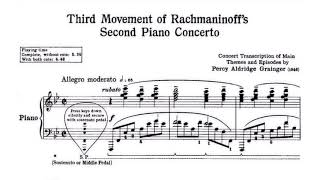 RachmaninovGrainger  Piano Concerto No 2 3rd movement audio  sheet music [upl. by Eustashe]