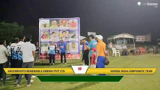 Live Cricket Match  Greenroots Renewable Energy Pvt Ltd vs Honda India Corporate Team  23Sep24 0 [upl. by Jacquelyn]